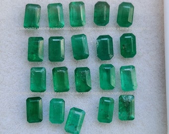 5 X 3 MM Esmeralda verde natural, Esmeralda verde de corte esmeralda, Piedra preciosa suelta Piedra de corte esmeralda natural de Zambia, El mejor regalo para mujeres para joyería