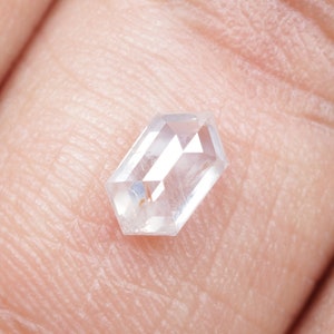 0.57 CT 6.6 X 3.9 MM Natural Loose Diamond Hexagon cut Diamond White color Hexagon Shape Rustic Diamond For Engagement Ring R10827