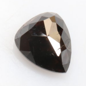 0.89 ct 6.4 x 5.5 mm Natural Loose Beautiful Black color full cut Pear Diamond D367