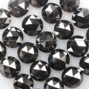 Round Rose cut Black Diamond, Natural Loose Round Rose cut Diamond, Black Rosecut Loose Diamond, 2.0MM/3.0MM/4.0MM Round Rosecut Diamond
