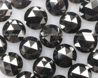 Round Rose cut Black Diamond, Natural Loose Round Rose cut Diamond, Black Rosecut Loose Diamond, 2.0MM/3.0MM/4.0MM Round Rosecut Diamond