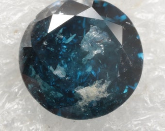 0.76 CT 6.0 MM Natural Loose Round cut Diamond, Blue color Round cut Diamond, Round Shape Loose Diamond, Blue Diamond, R12138