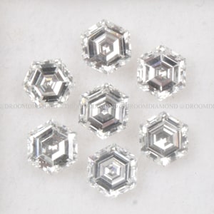 3,0/4,0/5,0 MM Hexagonslipad Lab Grown Diamond, Lab Created Hexagon Form Loose Diamond, Hexagonslipad CVD Diamond, För LabGrown Diamond-smycken