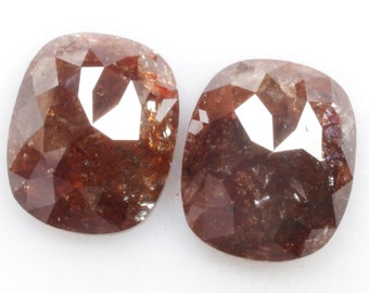 2.33 CT 7.5 X 6.3 MM Oval cut Diamond Pair, salt and pepper Brown color oval shape Diamond, Perfect for diamond earring D1385