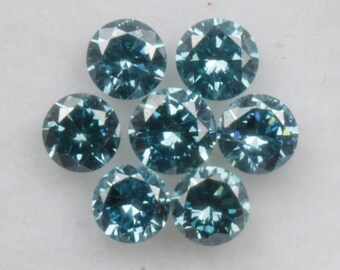 3.0 MM Round cut Lab Grown Diamond, Lab Created Round cut Blue color Diamond, Round cut CVD Diamond, Round cut Blue Diamond