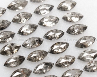Marquise cut Salt and Pepper Diamond, Marquise cut Loose Diamond, Natural Loose Marquise Shape Diamond 3X1.5 MM / 4X2.5 MM / 4X2 MM Marquise