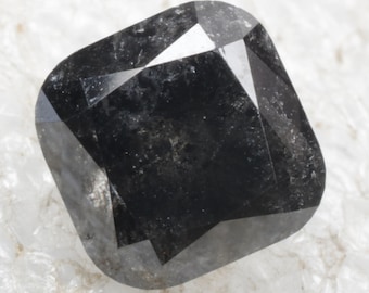 1.59 CT 6.0 X 6.0 MM Natural Loose Diamond Cushion cut Diamond Black color Diamond For Engagement Ring Gift Jewelry R11133