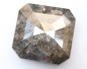 3.79 ct 9.4 x 9.4 mm 天然ルース ブラックカラー エメラルドカット ダイヤモンド D219