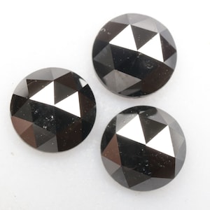 5.0MM/6.0MM Round Rose cut Black Diamond, Natural Loose Round Rose cut Diamond, Black color Round Rosecut Loose Diamond, For Jewelry Making