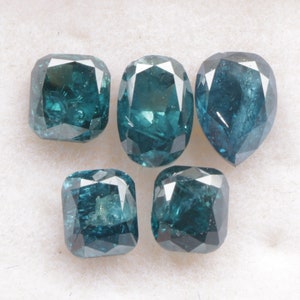1.41 CT 5.2 X 3.7 MM to 3.9 X 3.8 MM Natural Loose Diamond, Oval/Cushion Shape Diamond, Blue color Diamond, Fancy color Diamond, 4pcs R11576