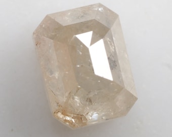 0.85 CT 5.6 X 4.3 MM Natural Loose Diamond Emerald cut Diamond Opaque White color Diamond For Engagement Diamond Ring Gift R11131
