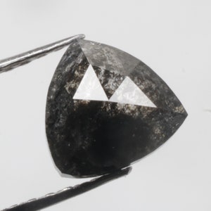 0,70 CT 6,1 X 6,0 MM Diamante sciolto naturale Diamante taglio trilione Colore nero Forma trilione Diamante taglio rosa Per regalo anello nuziale R11023