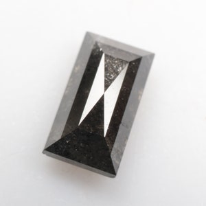 0.70 CT 6.5 X 3.5 MM Natural Loose Diamond, Baguette Diamond, Black color Baguette cut Diamond, Geometric Diamond R5190