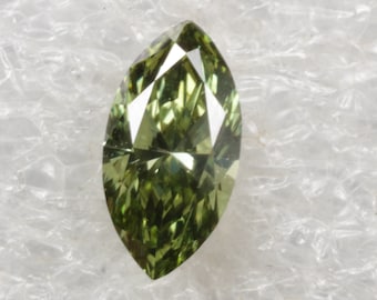 0.35 CT 7.1 X 3.6 MM Lab Grown Marquise cut Diamond, Green Lab Diamond Fancy color Marquise cut Lab Grown Diamond For Engagement Ring R12087