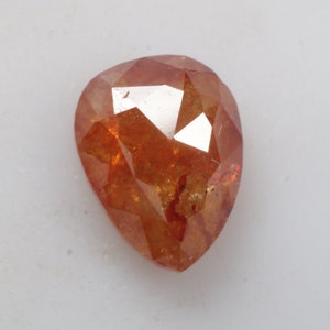 certified 0.78 CT 6.51 X 4.93 MM Natural Loose Pear Shape Diamond, Orange color Diamond, Natural Loose Diamond, Pear cut Diamond, R11612