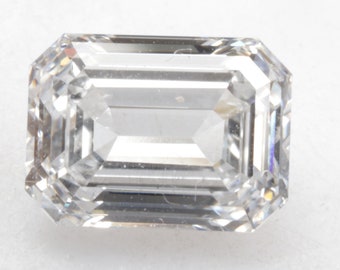 Diamante coltivato in laboratorio da 1,01 CT, 6,8 X 5,0 MM, taglio smeraldo, colore E-F, purezza VVS, colore bianco, diamante sfuso coltivato in laboratorio, forma smeraldo, R9125