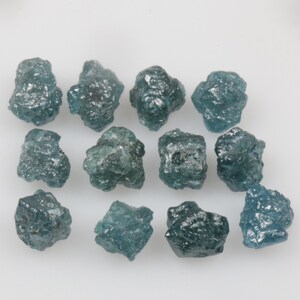 9.75 CT 12Pcs Rough Diamond lot, Blue Uncut Diamond, Natural Raw Diamond, Rough Diamond Jewelry, Conflict free Diamond D1260