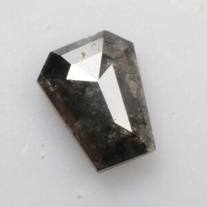 0.82 CT 7.0 X 5.7 MM Natural Loose Coffin Shape Diamond, Grey/Black color Coffin cut Diamond, For Coffin Diamond Engagement Ring, R11954