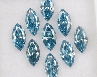 6 X 3 MM Blue Marquise cut Lab Grown Diamond, Fancy Blue color Marquise cut Lab Grown Diamond, Blue Diamond, Marquise cut CVD Diamond