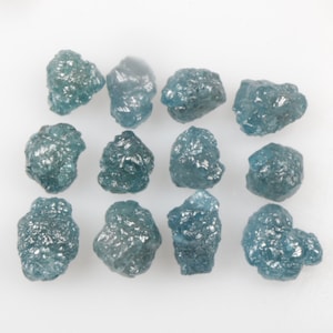 6.35 CT 12Pcs Rough Diamond lot, Blue Uncut Diamond, Natural Raw Diamond, Rough Diamond Jewelry, Conflict free Diamond D1259