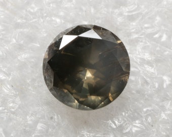 0.61 CT 5.8 MM Natural Loose Round Brilliant cut Diamond, Fancy Grey color Round cut Diamond, Natural Fancy color Diamond, R12052
