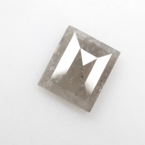 0.69 CT 6.2 X 5.2 MM Natural Loose Diamond, Baguette Diamond, Grey White color Baguette cut Diamond, Geometric Diamond R422