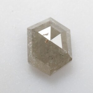 0.93 CT 7.0 X 5.0 MM Natural Loose Hexagon Diamond Grey color Hexagon Cut Diamond For Hexagon Diamond Ring Gift R278