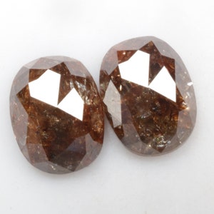 5.43 CT 10.0 X 7.7 MM Natural Loose Diamond, Oval Cut Diamond Pair, Fancy Red color Oval Shape Pair Diamond, For Oval Earrings Gift R8205