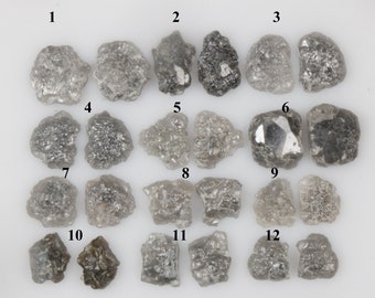 Natural Loose Rough Diamond Raw Diamond Uncut Diamond, White/Grey color Rough Raw Diamond, Loose Uncut Pair Diamond, R11899
