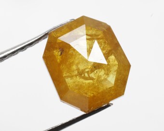 1.14 CT 7.1 X 6.2 MM Natural Loose Diamond, Emerald cut Diamond, yellow color Emerald Diamond, For Emerald Diamond Ring R5655