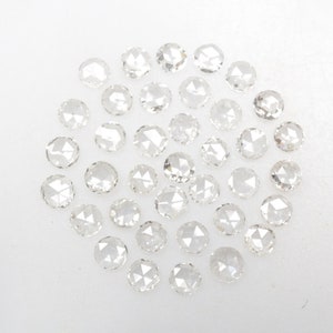 2.0 MM Round Rosecut White Diamond, Natural White Round Rosecut Loose Diamond, G-H color VS Clarity White Rosecut Diamond