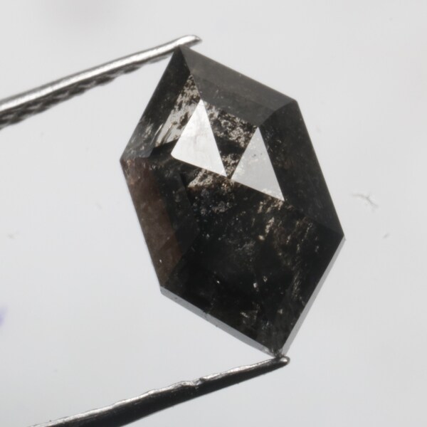 1.10 CT 8.9 X 5.0 MM Natural Loose Diamond Hexagon cut Diamond Black color Hexagon Shape Diamond For Engagement Ring R10854