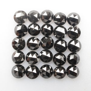 2.0 MM Round Rose cut Black Diamond, Natural Loose Round Diamond, Black color Round Rosecut Loose Diamond, Black Rosecut For Jewelry Making