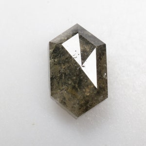 1.12 CT 8.2 X 4.9 MM Natural Loose Hexagon Diamond Grey Black color Hexagon Cut Diamond For Hexagon Diamond Ring Gift R604