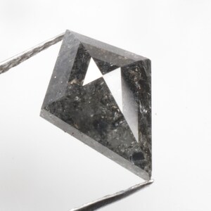 1.52 CT 10.2 X 7.2 MM Diamante suelto natural, Diamante en forma de cometa, Diamante cometa de color negro, Para anillo de diamante de cometa R8145