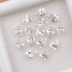 Pear cut Lab Grown Diamond, Lab Created Pear Shape Loose Diamond, Lab Made Pear Cut CVD Diamond, 3.0/4.0/5.0 MM Pear Shape Lab Grown Diamond