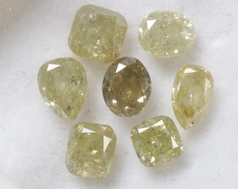 2.06 CT 3.3 MM to 3.9 MM Natural Loose Oval/Cushion cut Diamond, Fancy Yellow color Diamond, Fancy Diamond For Wedding Jewelry Ring, R11841