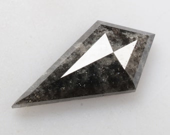 1.56 CT 13.6 X 6.7 MM | Natural Loose Diamond | Kite Shape Diamond | Grey Black color Diamond | For Salt and Pepper Diamond Ring | R11451