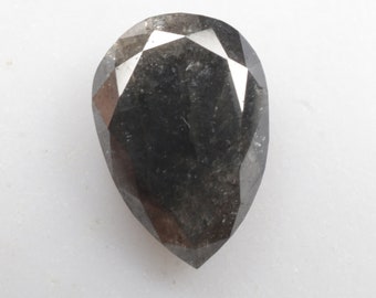 1.10 CT 8.5 X 6.0 MM Natural Loose Diamond Pear Shape Diamond Grey/Black color Diamond For Engagement Diamond Ring Gift Jewelry R11127