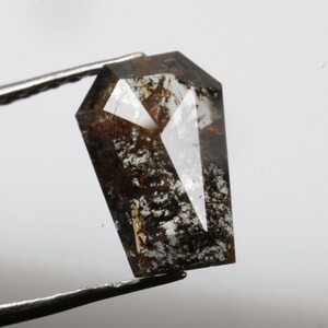 0.60 CT 8.0 X 5.5 MM Natural Loose Coffin Shape Diamond, Black color Coffin cut Diamond, For Coffin Shape Engagement/Wedding Ring, R12016