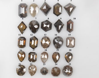 Natural Loose Diamond Hexagon/Oval/Pear/Emerald cut Diamond, Fancy Brown color Diamond, For Engagement Ring Diamond Jewelry Gift, R10538