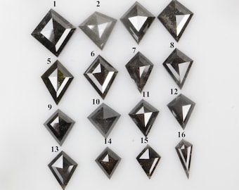 Natürlicher lose Drachenformdiamant, schwarz / graue Farbe Drachenformdiamant, natürlicher loser Diamant, Drachenformdiamant für Verlobungsringgeschenk