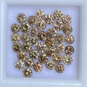 3.0 MM Natural Loose Diamond Round Brilliant cut Diamond Champange color Round Shape Diamond For Engagement Ring Jewelry Making R11264