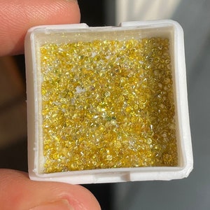5.93 CT 0.80 MM to 1.30 MM Natural Loose Round Brilliant cut Diamond, Yellow color Round cut Diamond, Natural Loose Diamond, Yellow Diamond