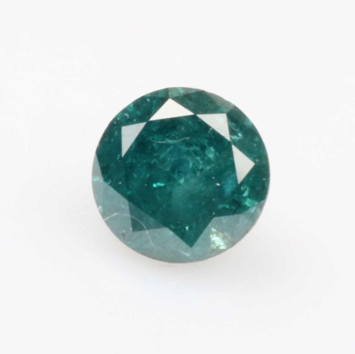 0.28 ct 4.1mm Loose Diamond Salt and Pepper Blue color Round Etsy