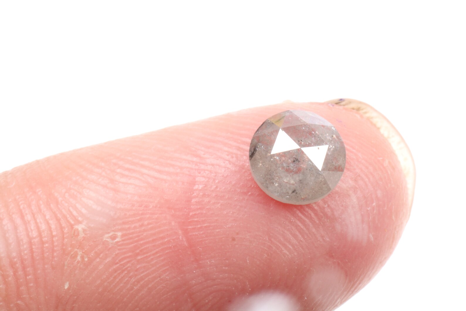 0.60 ct 5.7 mm Round Rose cut Diamond Natural Loose Diamond Etsy