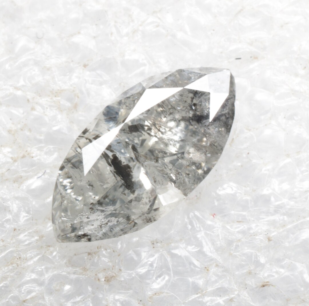 Salt and Pepper Marquise Diamond, 0.68 CT 8.4 X 4.2 MM Natural Marquise