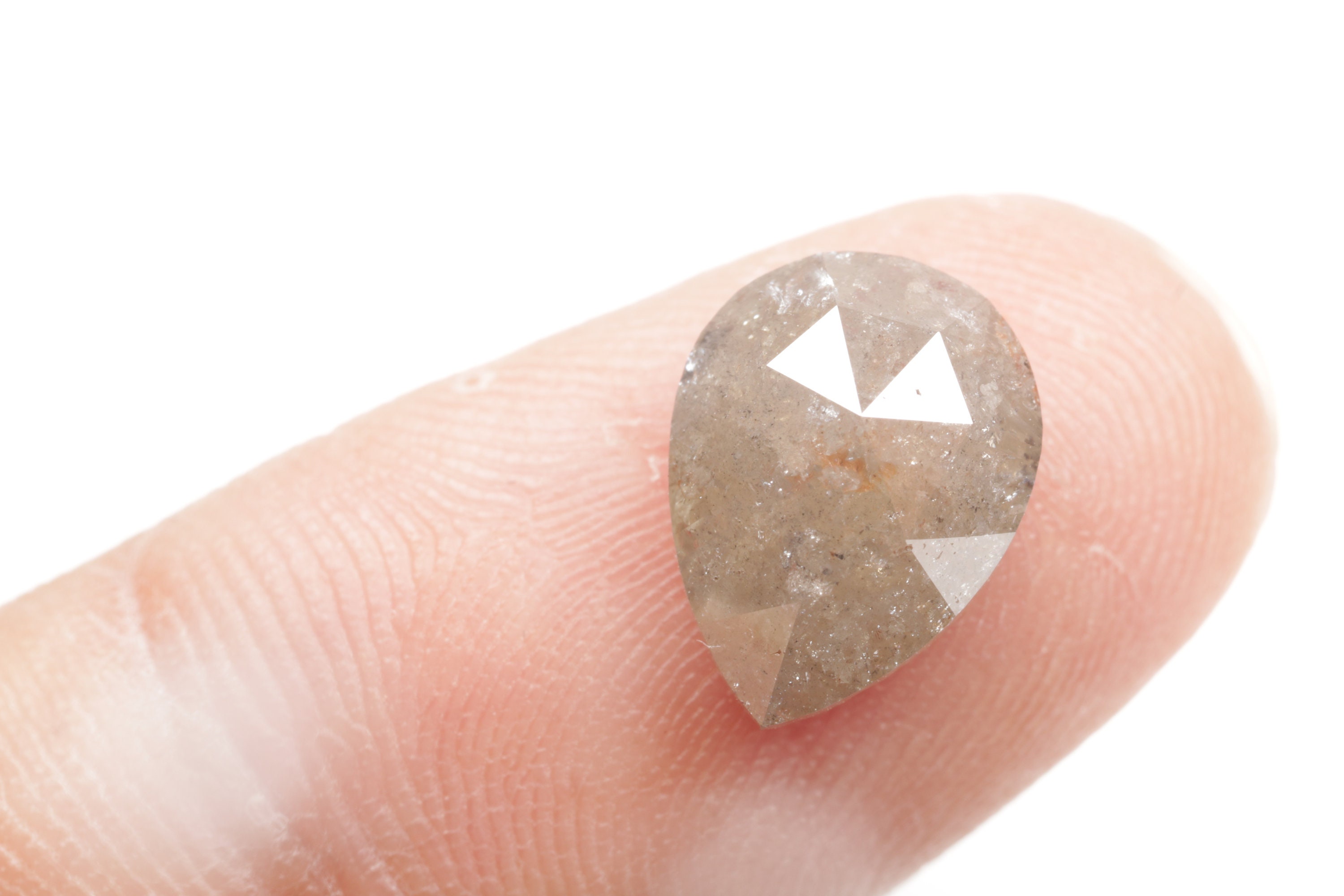 3.25 CT 10.8 x 8.2 MM 天然ルースペアシェイプダイヤモンド、ホワイト