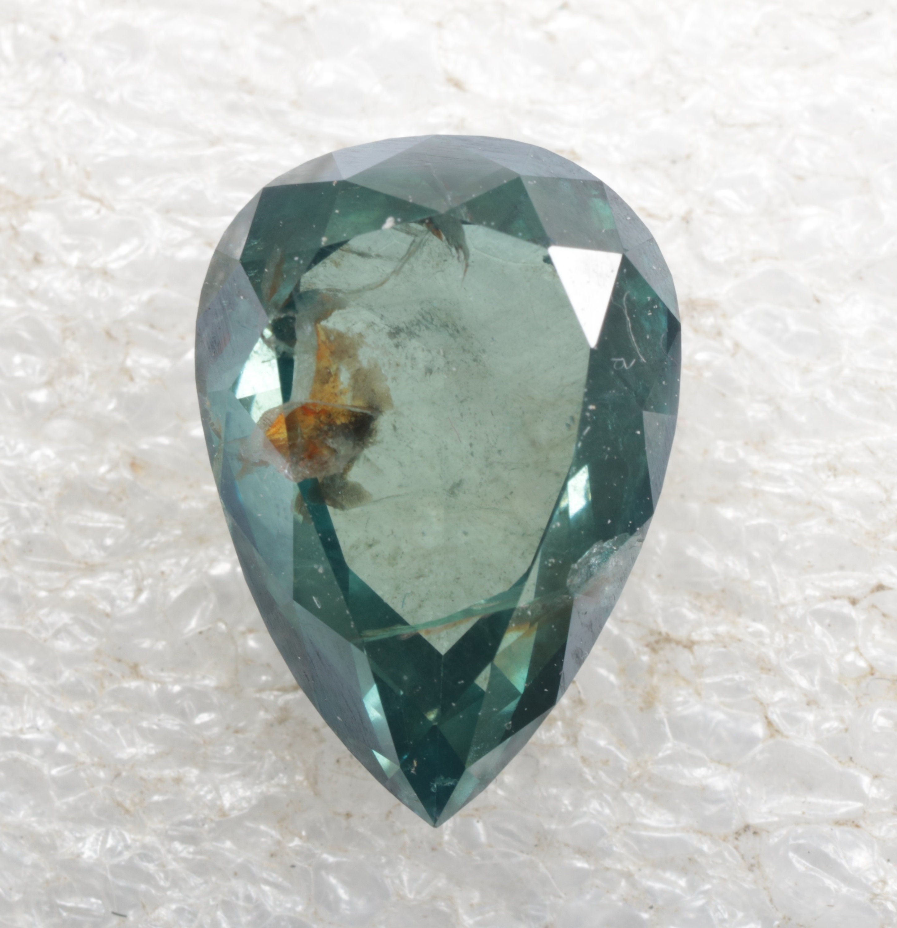 2.55 CT 10.6 X 7.5 MM Natural Fancy Blue color Pear cut Diamond Loose Diamond Pear Shape Full cut Diamond Fancy Diamond R10797