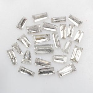 1.57 CT 4.5 x 2.2 MM bis 3.0 x 2.4 MM Natürliche Lose Baguette Diamant Salz und Pfeffer Diamant Weiß Farbe Tapered Baguette Diamant R9350